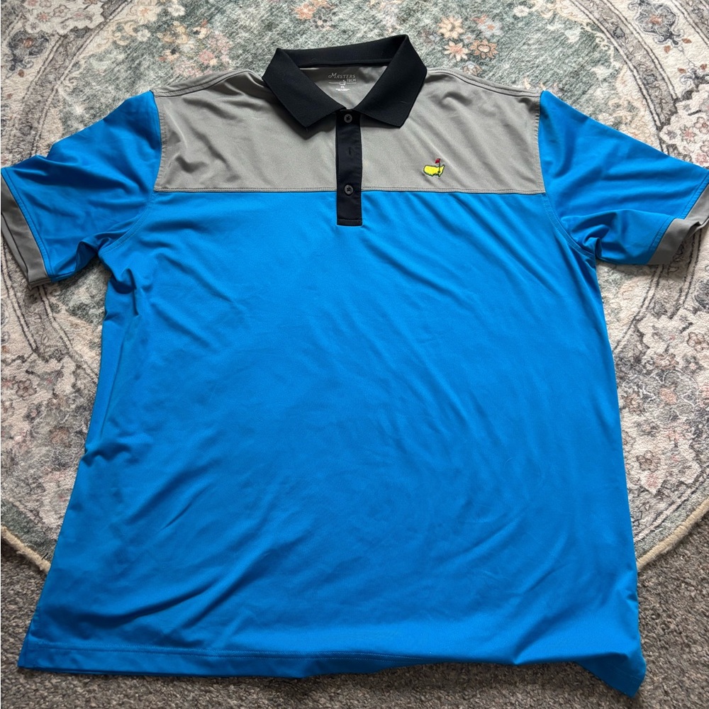Masters tech golf Blue and Gray Polo Shirt